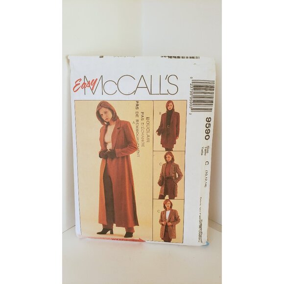 Vintage McCall's 9590 Sewing Pattern: Misses' Duster, - Picture 1 of 10